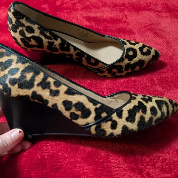 Franco Sarto Animal Print Wedge Heel Size 6 NWOT - Picture 1 of 6